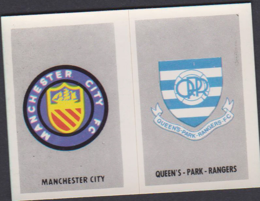 Top Sellers / Panini FOOTBALL'75 Team Badge Manchester City / Queens Park Rangers