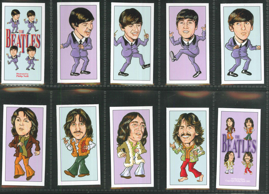 The Beatles Set of 10 Cards