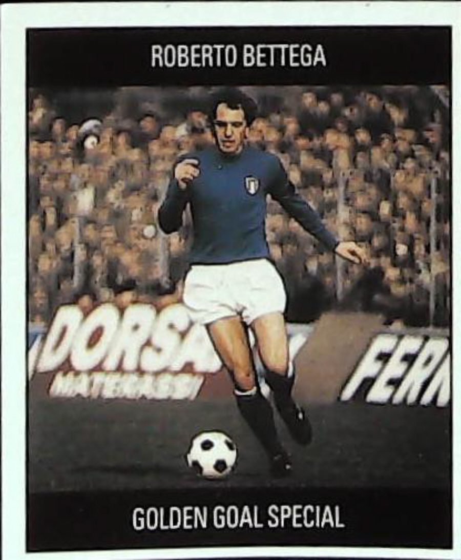 Orbis Football Sticker Italia 90 Golden Goal Special BLUE BACK M Roberto Bettega