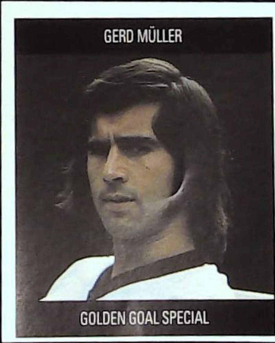 Orbis Football Sticker Italia 90 Golden Goal Special BLUE BACK J Gerd Muller - Click Image to Close