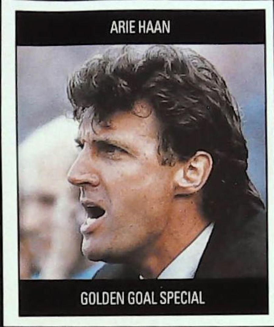 Orbis Football Sticker Italia 90 Golden Goal Special BLUE BACK D Arie Haan