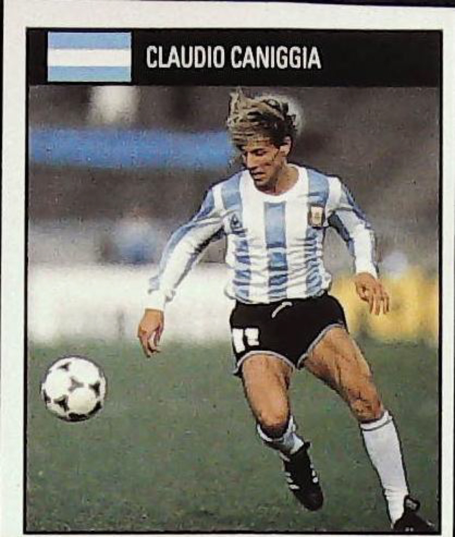 Orbis Italia 90 Football Stickers Blue Back No 20 Claudio Caniggia - Click Image to Close