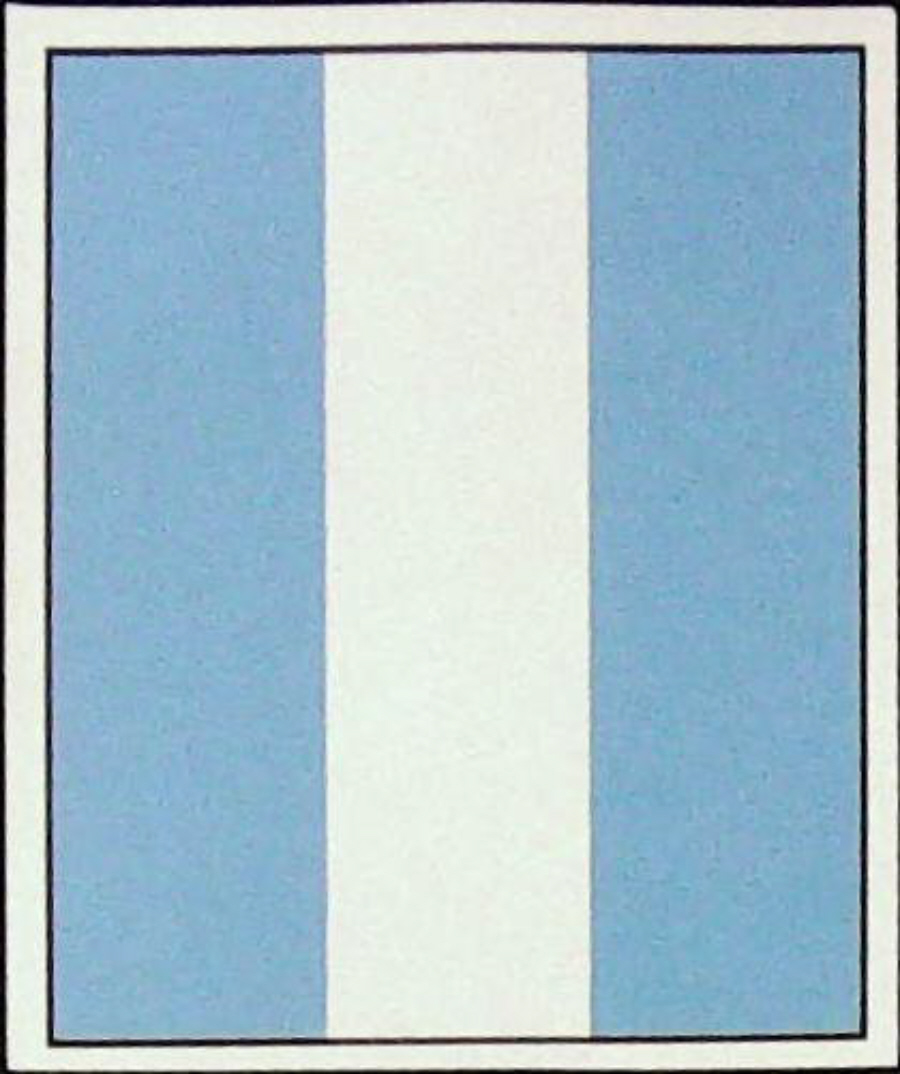 Orbis Italia 90 Football Stickers Blue Back No 21 Argentina Flag