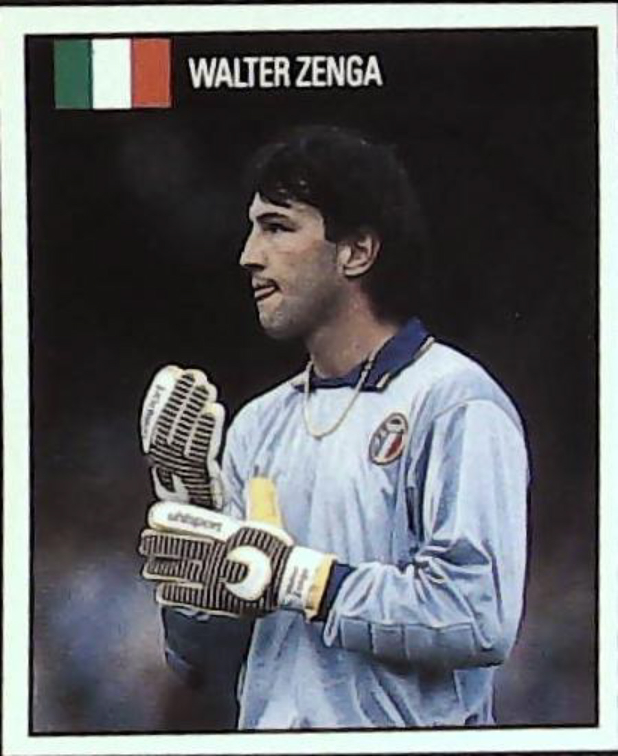 Orbis Italia 90 Football Stickers Blue Back No 22 Walter Zenga
