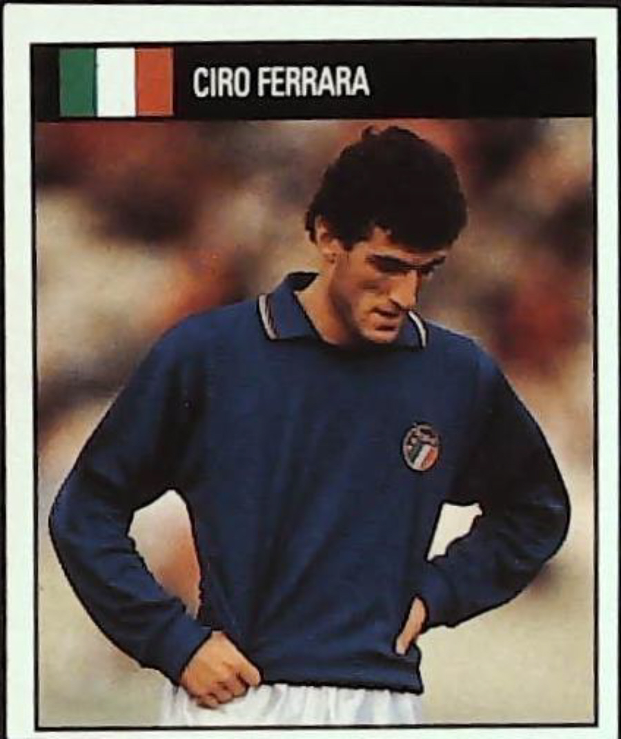 Orbis Italia 90 Football Stickers Blue Back No 23 Ciro Ferrara