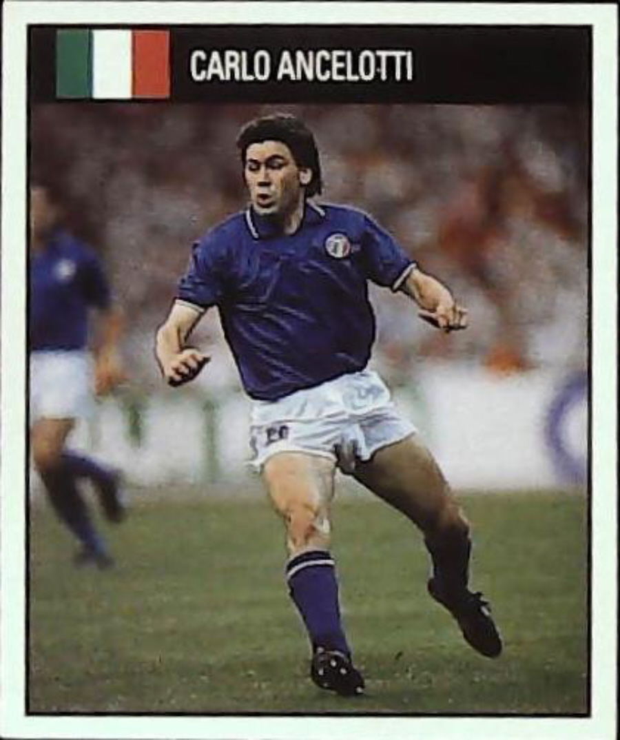 Orbis Italia 90 Football Stickers Blue Back No No 27 Carlo Ancelotti
