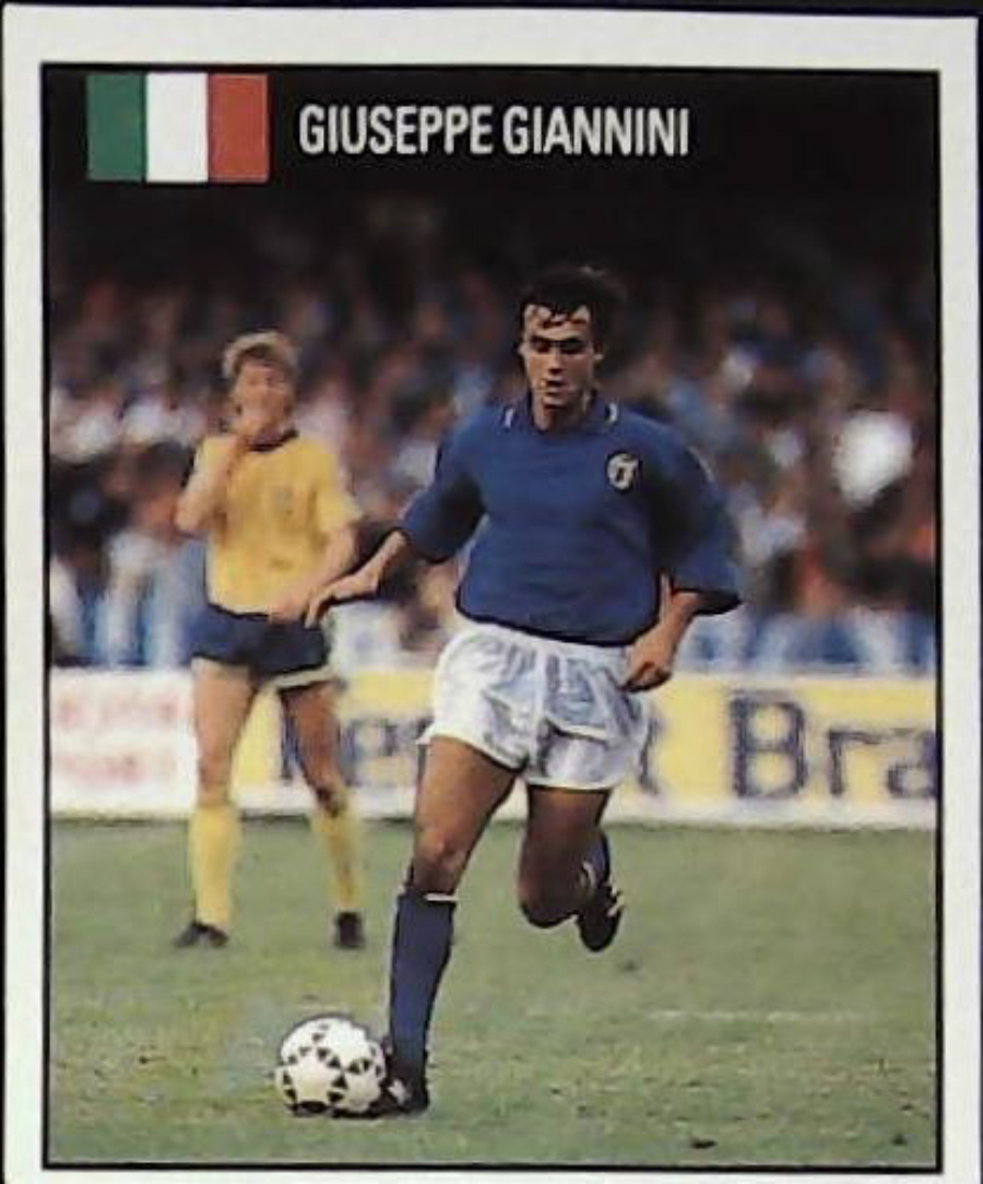 Orbis Italia 90 Football Stickers Blue Back No 29 Giuseppe Giannini