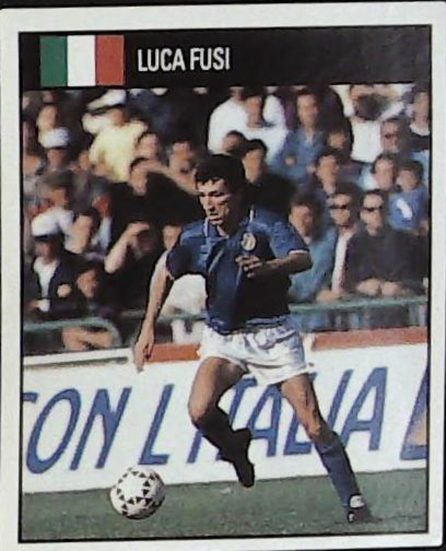 Orbis Italia 90 Football Stickers Blue Back No 38 Luca Fusi