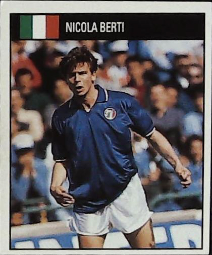 Orbis Italia 90 Football Stickers Blue Back No 39 Nicola Berti