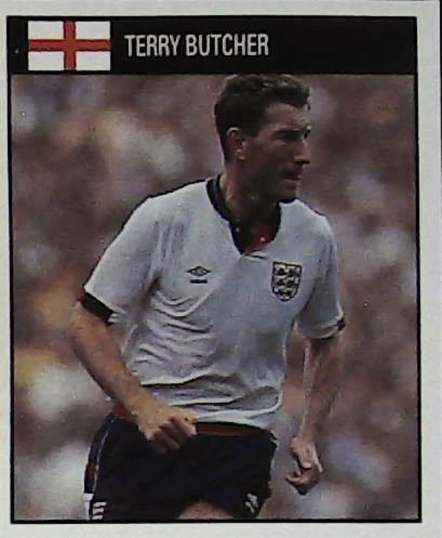 Orbis Italia 90 Football Stickers Blue Back No 47 TERRY BUTCHER