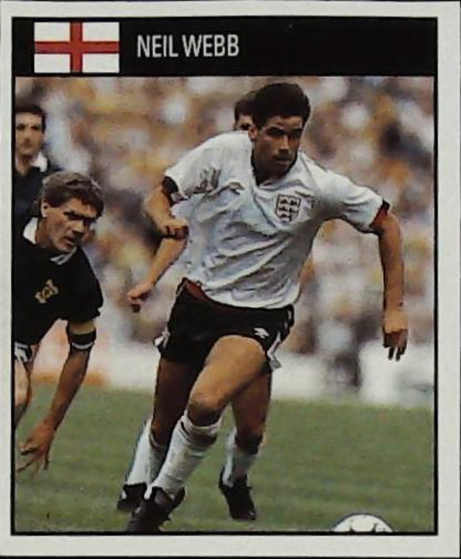 Orbis Italia 90 Football Stickers Blue Back No 50 NEIL WEBB