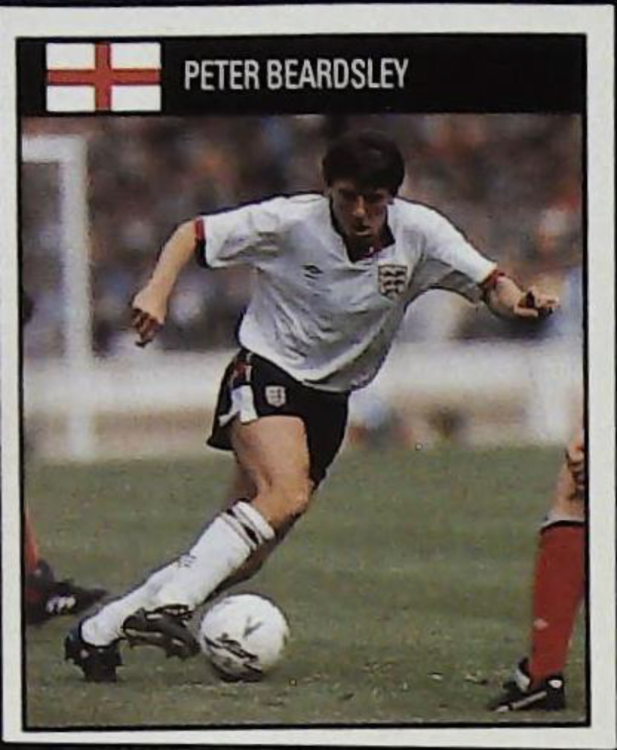 Orbis Italia 90 Football Stickers Blue Back No 52 PETER BEARDSLEY