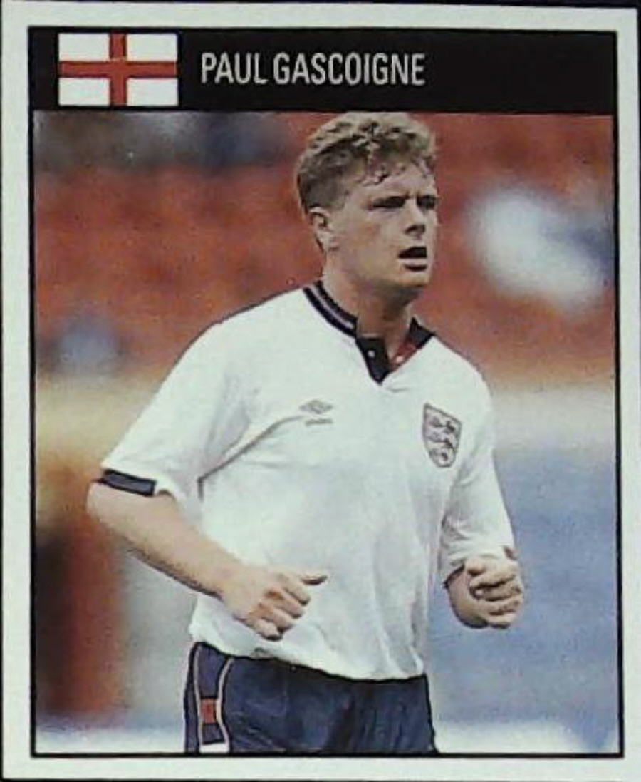 Orbis Italia 90 Football Stickers Blue Back No 59 PAUL GASCOIGNE - Click Image to Close