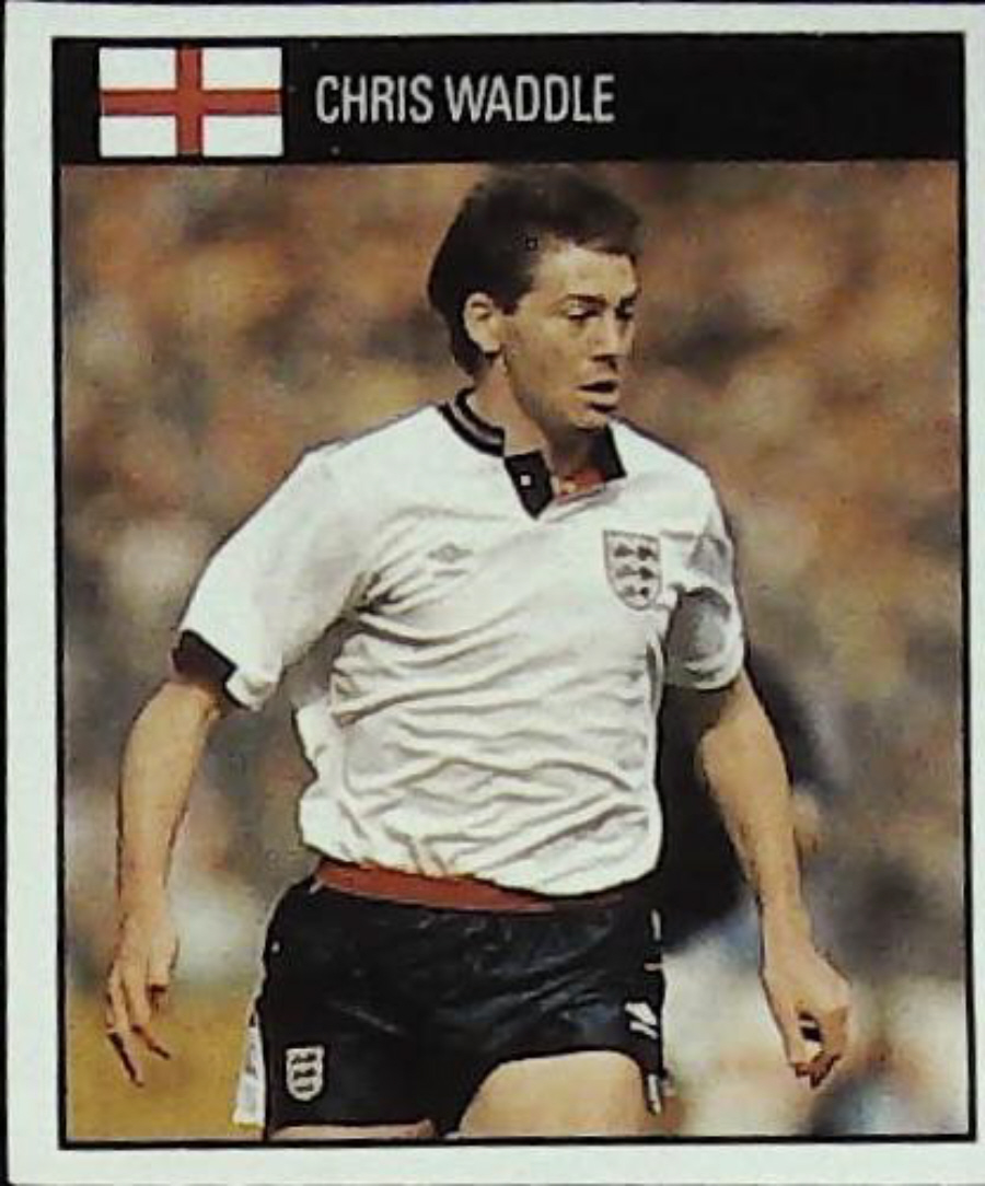 Orbis Italia 90 Football Stickers Blue Back No 62 CHRIS WADDLE - Click Image to Close