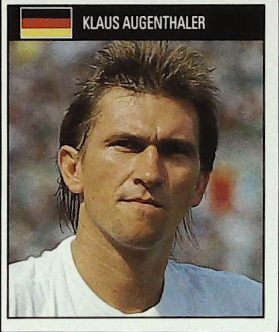 Orbis Italia 90 Football Stickers Blue Back No 67 KLAUS AUGENTHALER - Click Image to Close