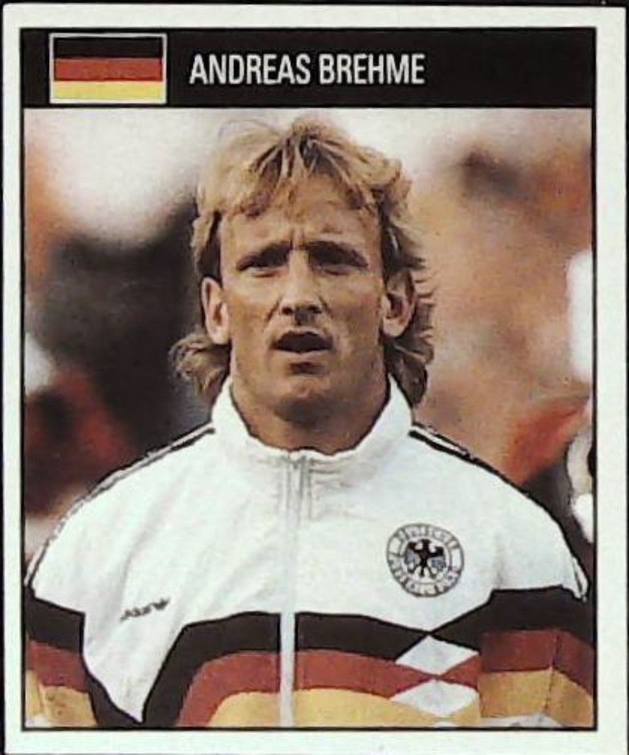 Orbis Italia 90 Football Stickers Blue Back No 71 ANDREAS BREHME