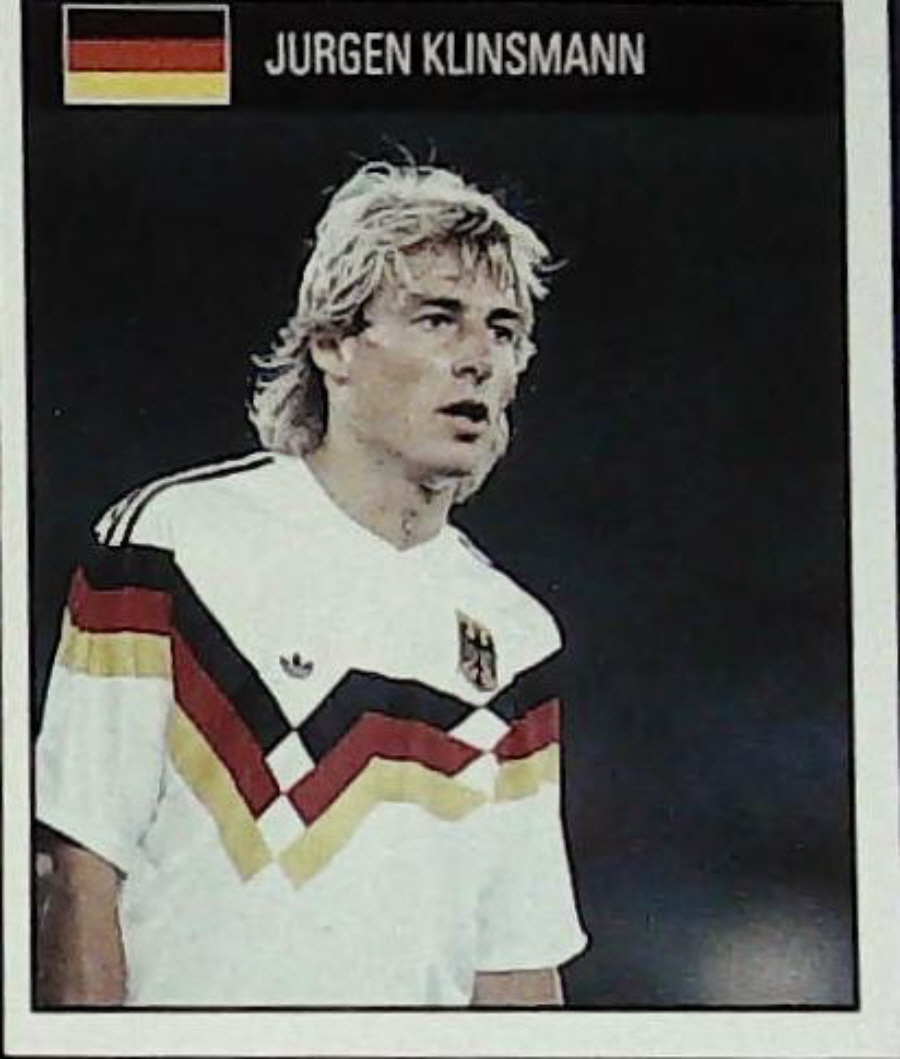 Orbis Italia 90 Football Stickers Blue Back No 73 JURGEN KLINSAMANN