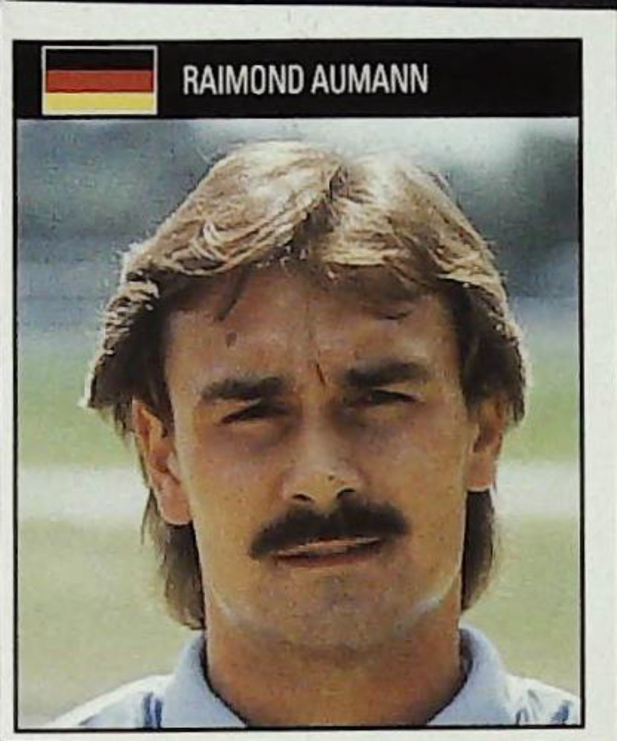 Orbis Italia 90 Football Stickers Blue Back No 75 RAIMOND AUMANN