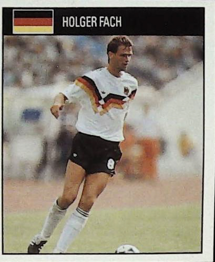 Orbis Italia 90 Football Stickers Blue Back No 76 HOLGER FACH