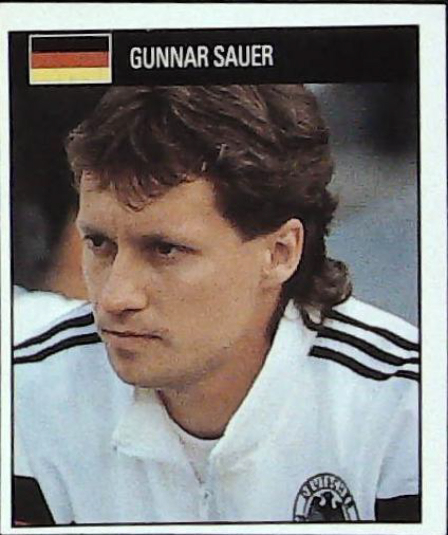 Orbis Italia 90 Football Stickers Blue Back No 78 GUNNAR SAUER