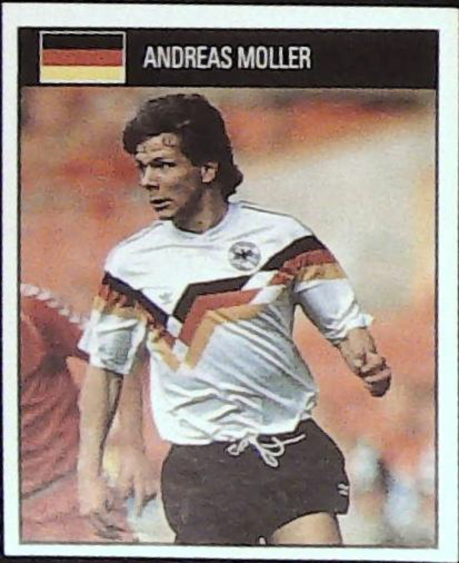 Orbis Italia 90 Football Stickers Blue Back No 83 ANDREAS MOLLER