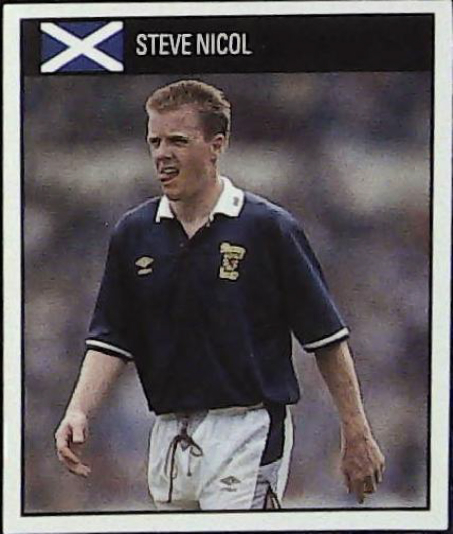 Orbis Italia 90 Football Stickers Blue Back No 111 STEVE NICHOL