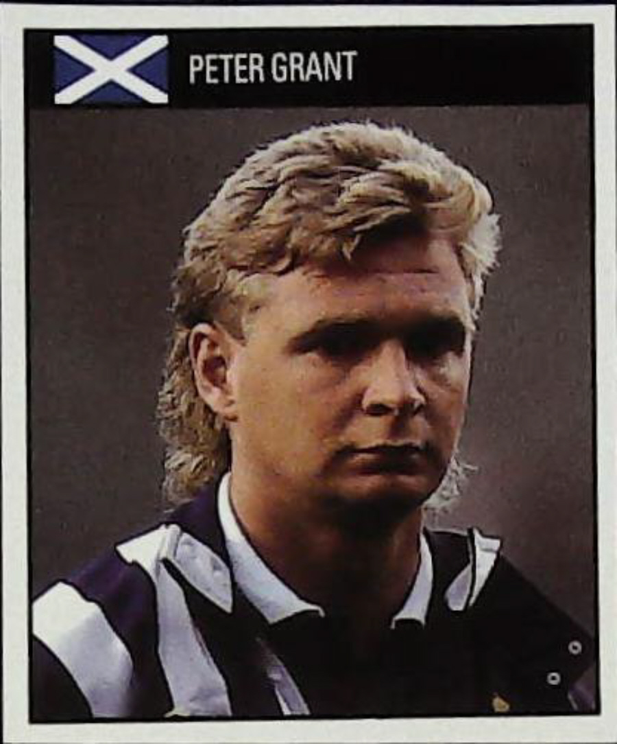 Orbis Italia 90 Football Stickers Blue Back No 123 PETER GRANT - Click Image to Close