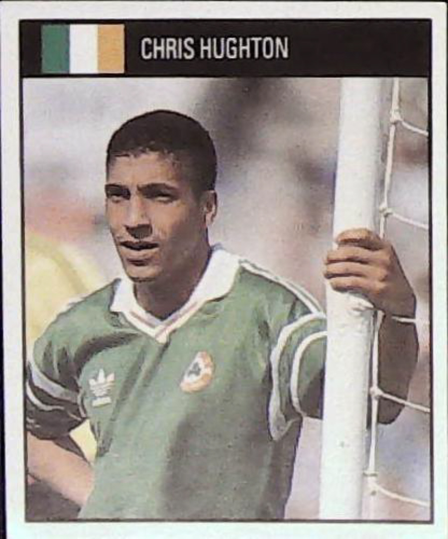 Orbis Italia 90 Football Stickers Blue Back No 170 CHRIS HUGHTON