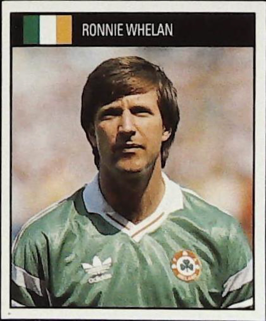 Orbis Italia 90 Football Stickers Blue Back No 174 RONNIE WHELAN - Click Image to Close