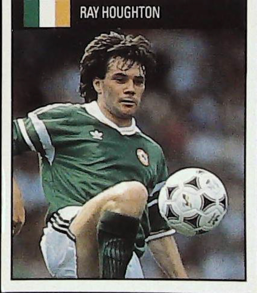 Orbis Italia 90 Football Stickers Blue Back No 174 RAY HOUGHTON - Click Image to Close