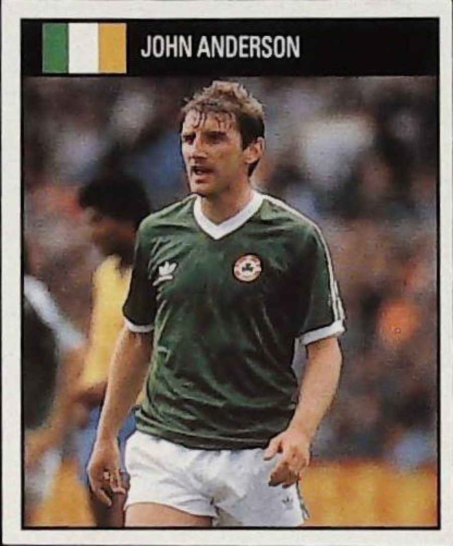 Orbis Italia 90 Football Stickers Blue Back No 181 JOHN ANDERSON - Click Image to Close