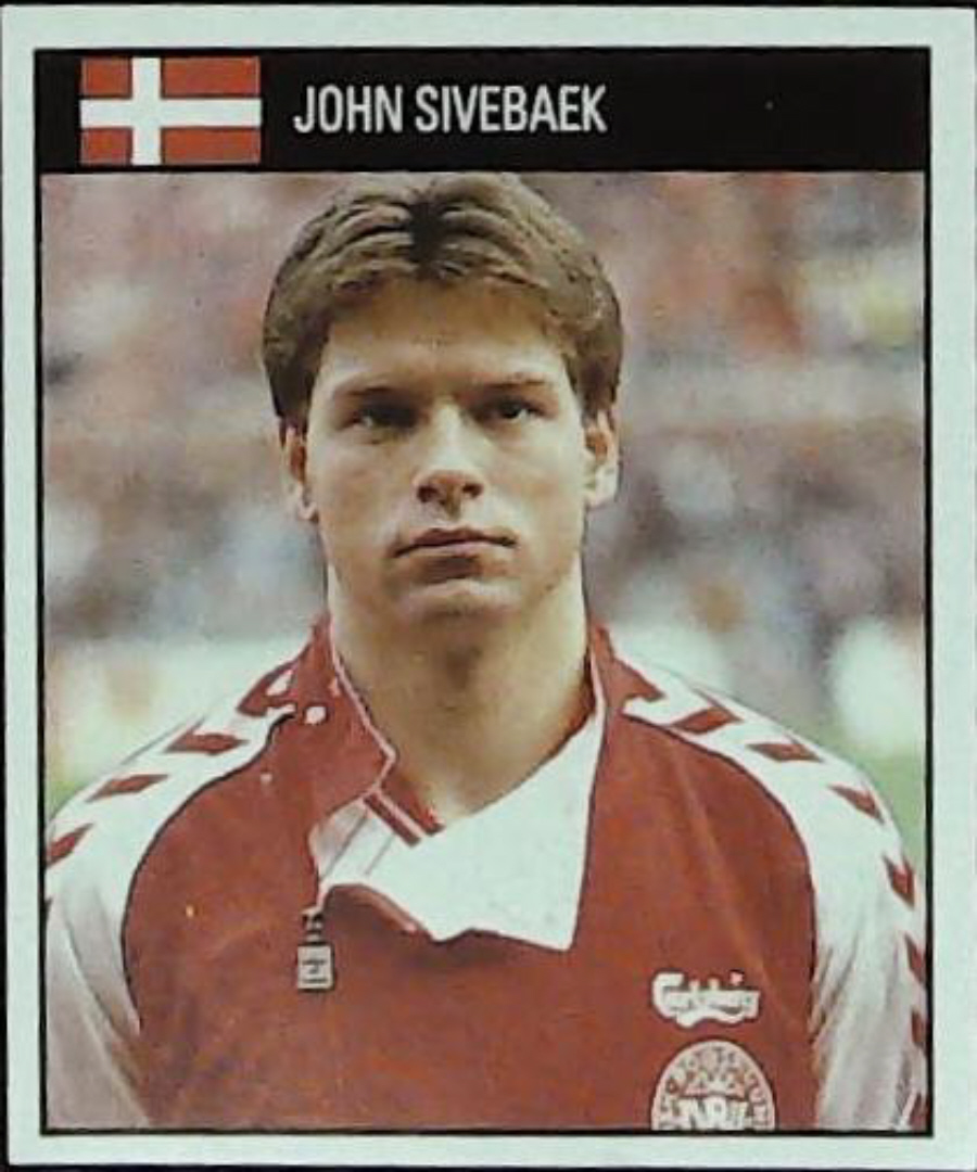 Orbis Italia 90 Football Stickers Blue Back No 191 JOHN SIVEBAEK