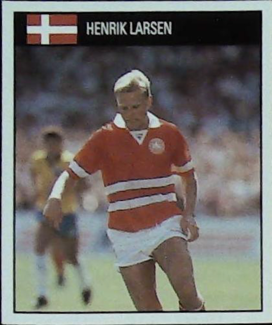 Orbis Italia 90 Football Stickers Blue Back No 206 HENRIK LARSEN