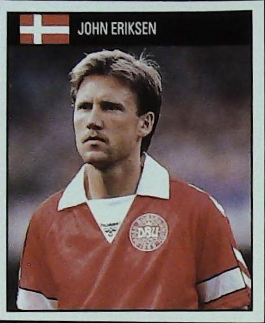 Orbis Italia 90 Football Stickers Blue Back No 209 JOHN ERIKSEN