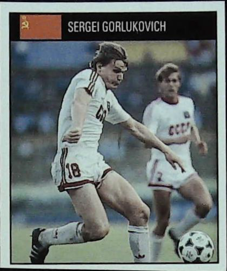 Orbis Italia 90 Football Stickers Blue Back No 213 SERGEI GORLUKOVICH