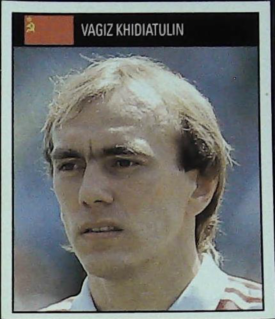 Orbis Italia 90 Football Stickers Blue Back No 214 VAGIZ KHIDIATULIN - Click Image to Close