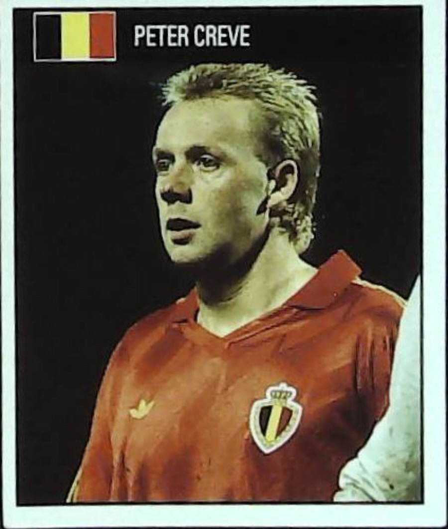 Orbis Italia 90 Football Stickers Blue Back No 247 PETER CREVE