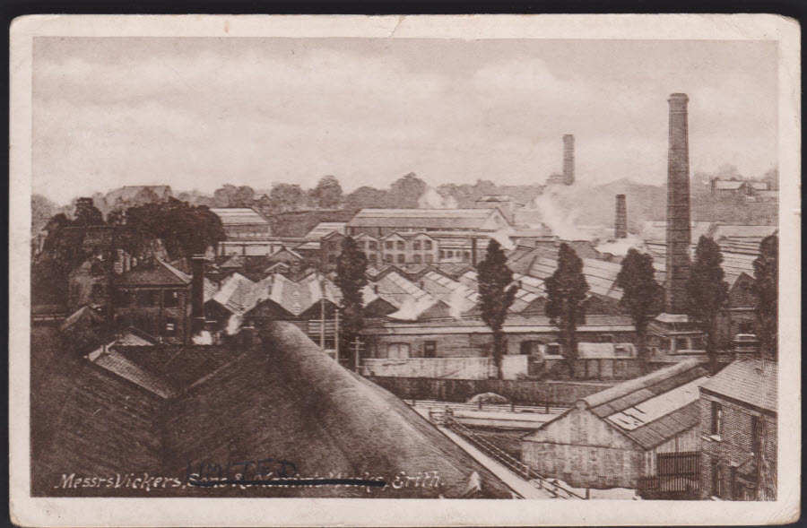 Postcard - Vickers Works, Erith - 1918