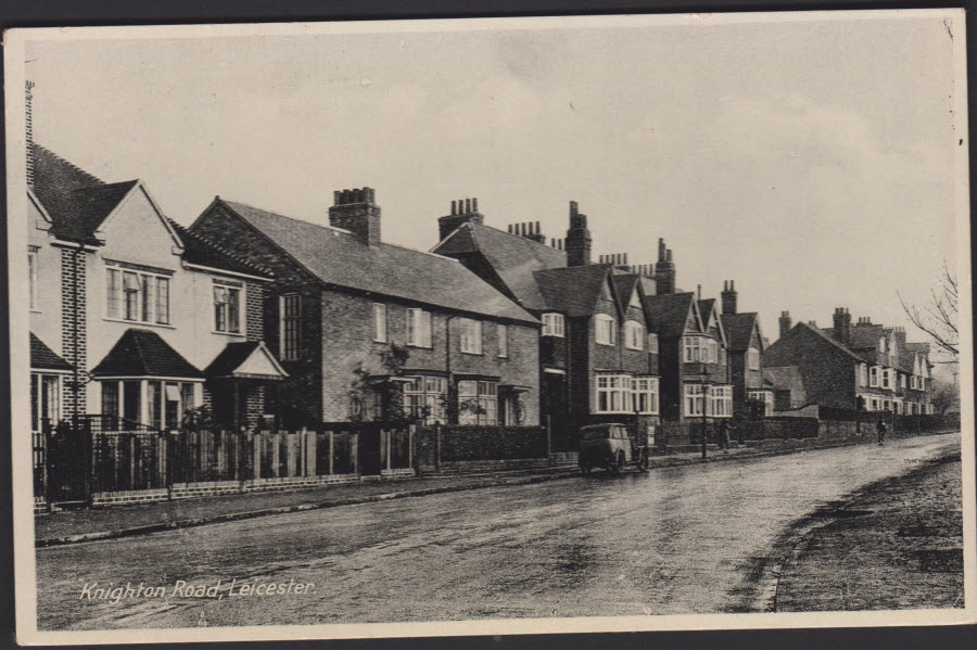 Postcard - Knighton Road ,Leicester - Click Image to Close