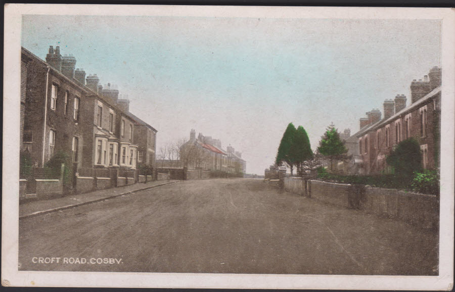 Postcard - Croft Road, Cosby, Leicester - 1932