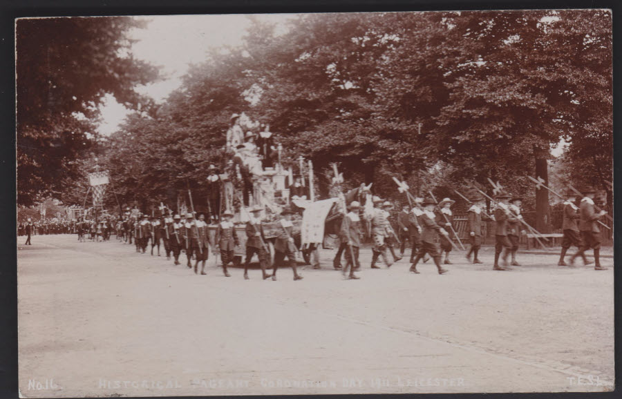 Postcard - Historical Pageant Coronation Day 1911, Leicester - Real Photo