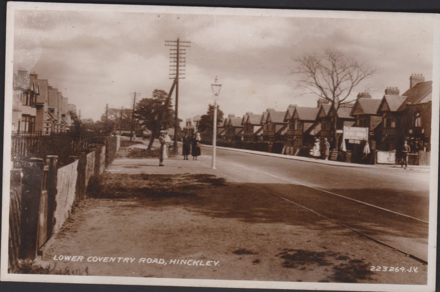 Postcard - Lower Coventry Road,Hinckley Leicestershire - Real Photo
