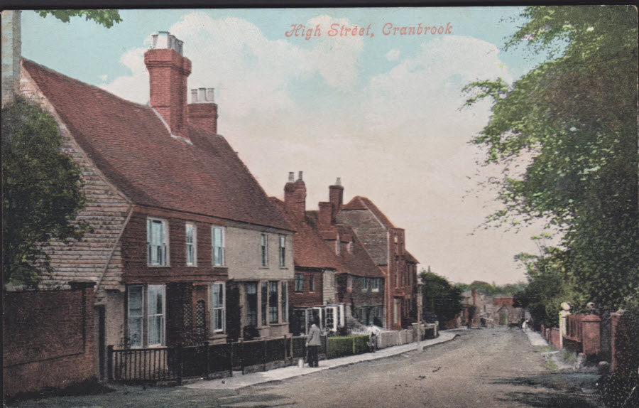 Postcard - High Street, Cranbrook Kent - Click Image to Close