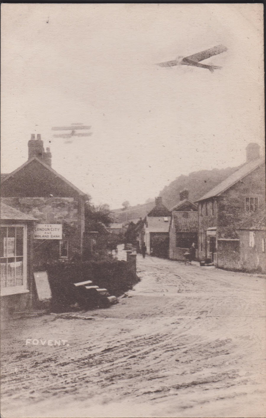 Postcard - London City & Midland Bank, Fovant, Wiltshire - Real Photo - Click Image to Close