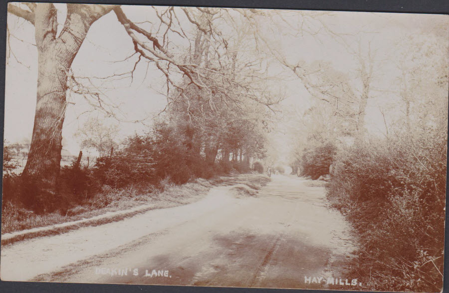 Postcard Birmingham Hay Mills Deakin's Lane