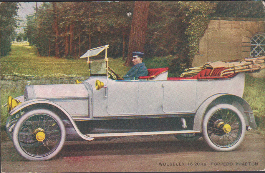 Postcard - Birmingham - Wolseley 16-20hp Torpedo Phaeton Wolseley Motor Works