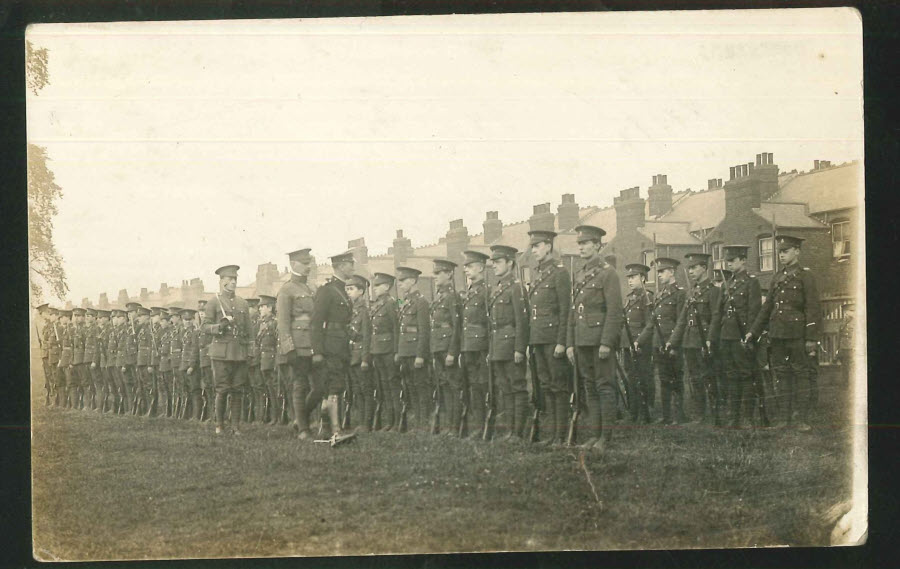 Postcard - Birmingham Territoral Force 1914