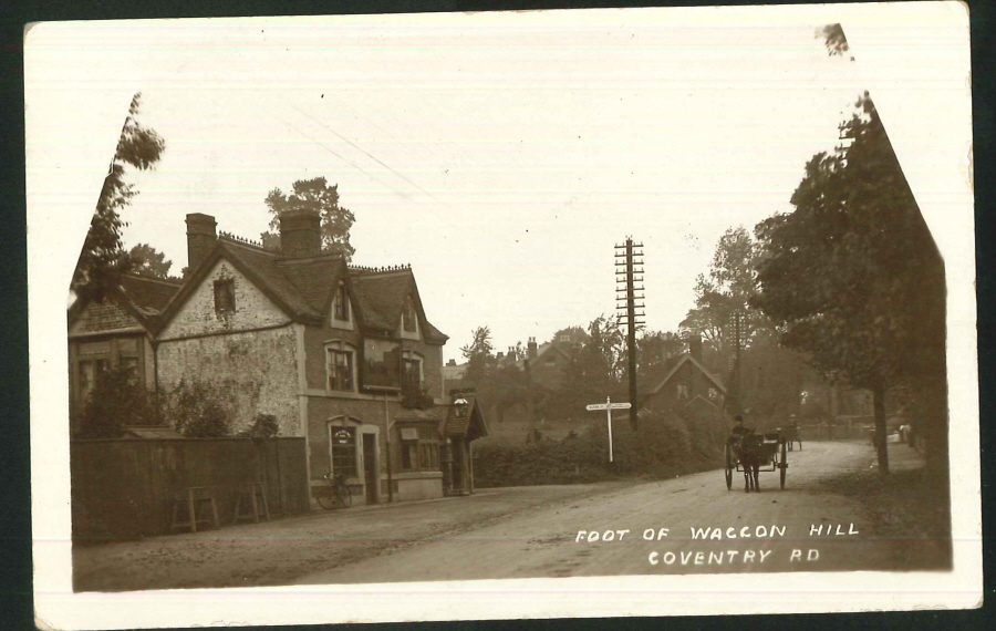 Postcard - Foot of Wagon Hill Coventry Rd, Birmingham - 1913 - Real Photo - Click Image to Close