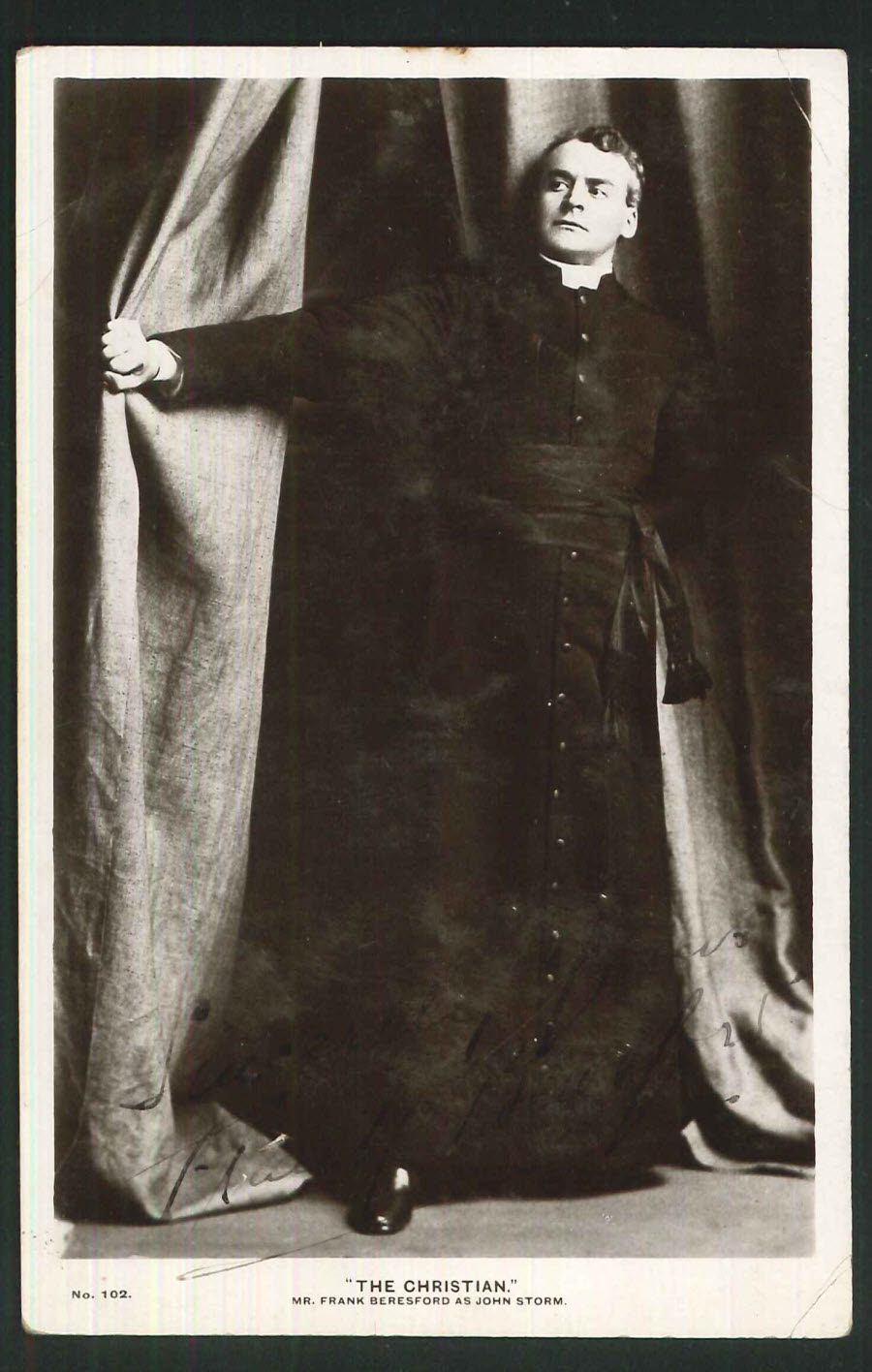 Postcard Frank Beresford as John Storm in ''The Christian''