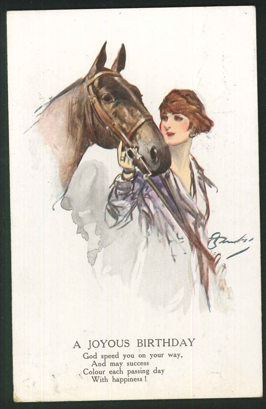 Postcard Greetings - A Joyous Birthday 1920
